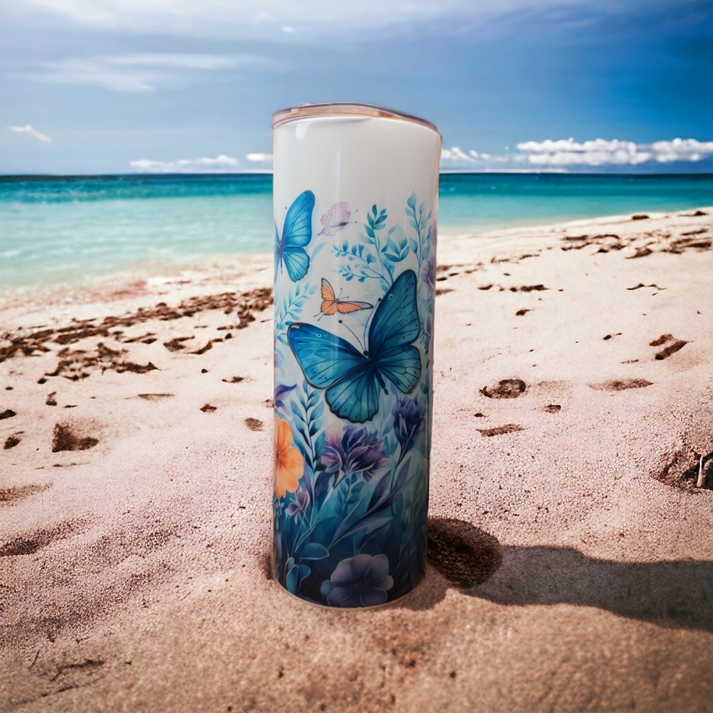 New. 20oz. Butterfly Tumbler